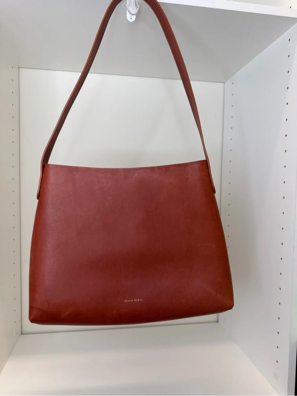 MANSUR GAVRIEL Small Hobo Bag In Brandy/avion Italian Leather quiet luxury